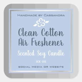 Etiquetas de embalagem azul de Cinza de prata clás