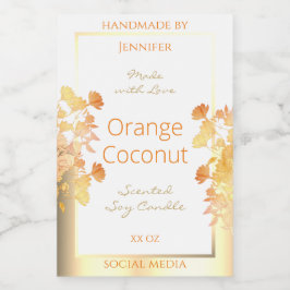 Etiquetas de embalagem de produto branco elegante 