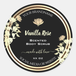 Etiquetas de embalagem de produtos Dourados com sa