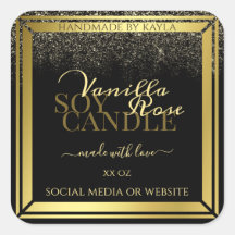 Etiquetas de embalagem de produtos luxuosos preto 