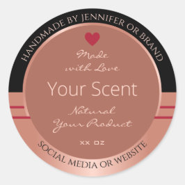 Etiquetas de embalagem de produtos nobres castanho