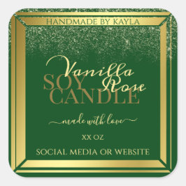 Etiquetas de embalagem de produtos nobres verdes e