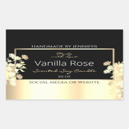 Etiquetas de embalagem de produtos planos pretos e