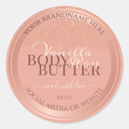 Etiquetas de embalagem do produto cor-de-rosa bril