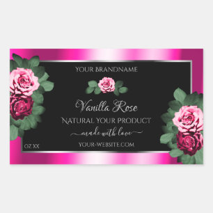 Etiquetas de embalagem do produto preto-colorido c