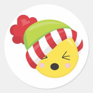 Etiquetas de Emoji do inverno do tempo do Natal