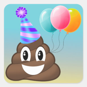 Etiquetas de Emoji Ombre da festa de aniversário