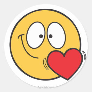 Etiquetas de Emojidom com um coração