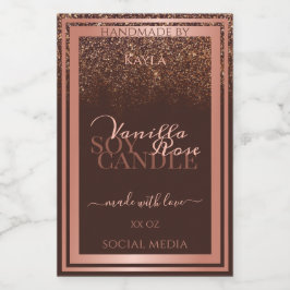 Etiquetas de empacotamento de produto marrom elega