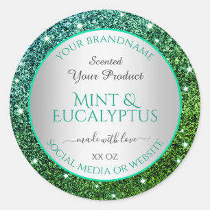 Etiquetas de empacotamento de produtos com brilho