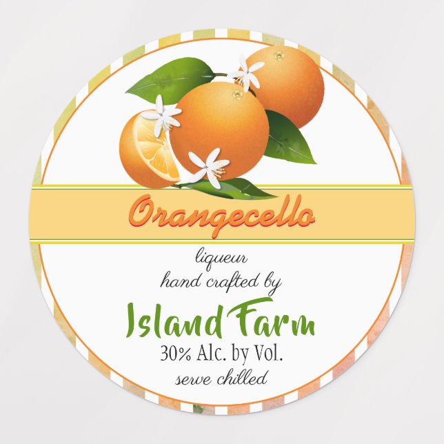 Etiquetas de encapsulamento de Fruta laranja (Design 1)