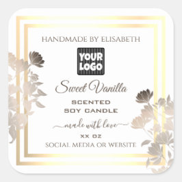 Etiquetas de encapsulamento de produto branco e Do