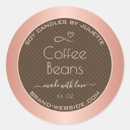 Etiquetas de Encapsulamento de Produto Dourado com