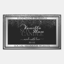 Etiquetas de encapsulamento de produto preto e pra