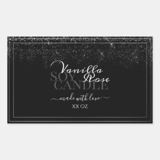 Etiquetas de encapsulamento de produto preto e pra