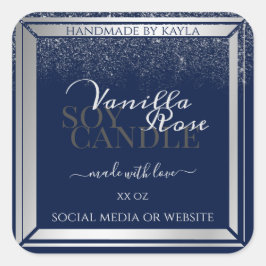 Etiquetas de encapsulamento de produtos azul e pra