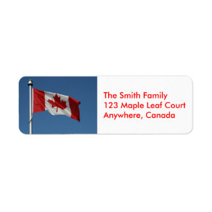 Etiquetas de endereço canadenses da bandeira