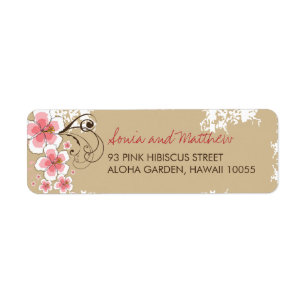 Etiquetas de endereço chiques do casamento do