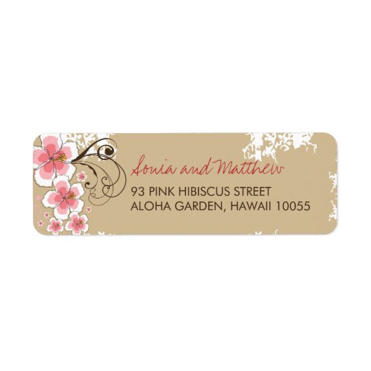 Etiquetas de endereço chiques do casamento do