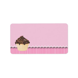 Etiquetas de endereço comercial do cupcake