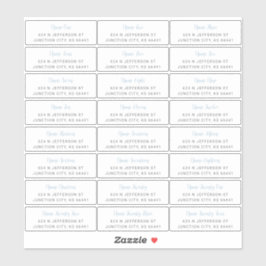 Etiquetas de Endereço Convidado