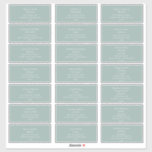 Etiquetas de Endereço Convidado do Casamento Verde<br><div class="desc">Essas etiquetas de endereço de convidado verde de sábio são perfeitas para o seu clássico casamento verde de sábio neutro e minimalista moderno. O design apresenta a fonte básica mínima contemporânea e a delicada caligrafia formal do chic. Está certo de completar sua queda de conto de fadas pastel, verão, primavera...</div>