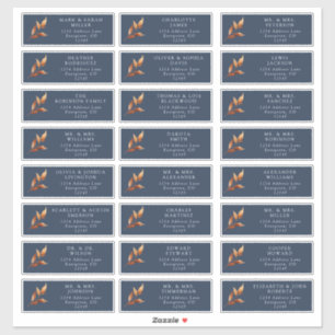 Etiquetas de Endereço Convidado do marinho Rust