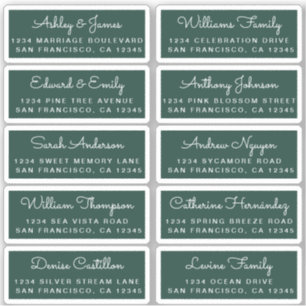 Etiquetas de Endereço Convidado para Caligrafia P