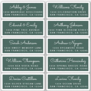 Etiquetas de Endereço Convidado para Caligrafia Po