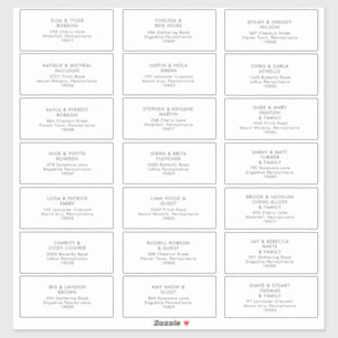 Etiquetas de Endereço Convidado para Casamento de