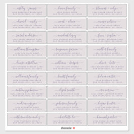 Etiquetas de Endereço Convidado para Casamento Per