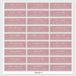 Etiquetas de Endereço Convidado para Casamento Per