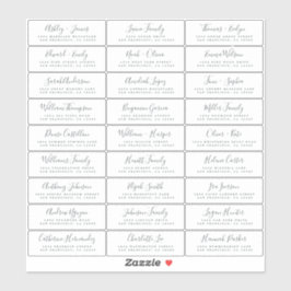 Etiquetas de Endereço Convidado para Casamento Per