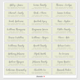 Etiquetas de Endereço Convidado para Casamento Per