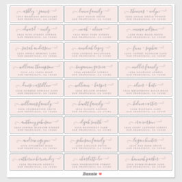 Etiquetas de Endereço Convidado para Casamento Per