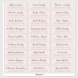 Etiquetas de Endereço Convidado para Casamento Per