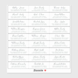 Etiquetas de Endereço Convidado para Casamento Per