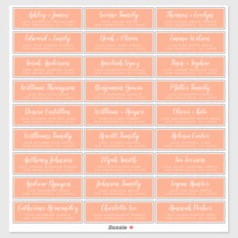 Etiquetas de Endereço Convidado para Casamento Per