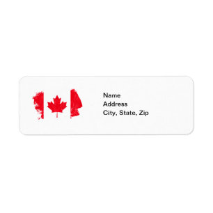 Etiquetas de endereço da BANDEIRA de CANADÁ