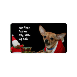 Etiquetas de endereço da chihuahua do Natal