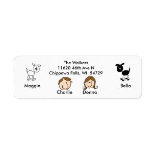 Etiquetas de endereço da família 2 personalizável