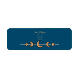 Etiquetas de Endereço da Lua Teal