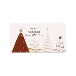 Etiquetas de Endereço de Árvore de Natal
