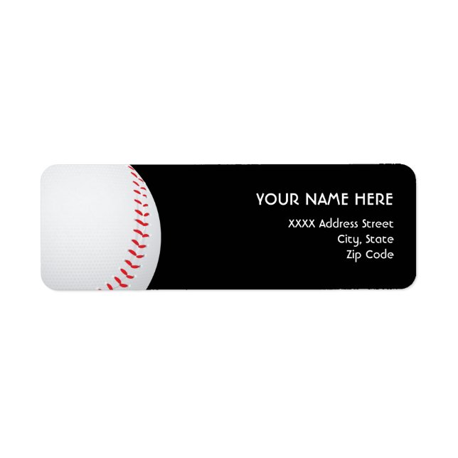 Etiquetas de Endereço de Baseball (Frente)