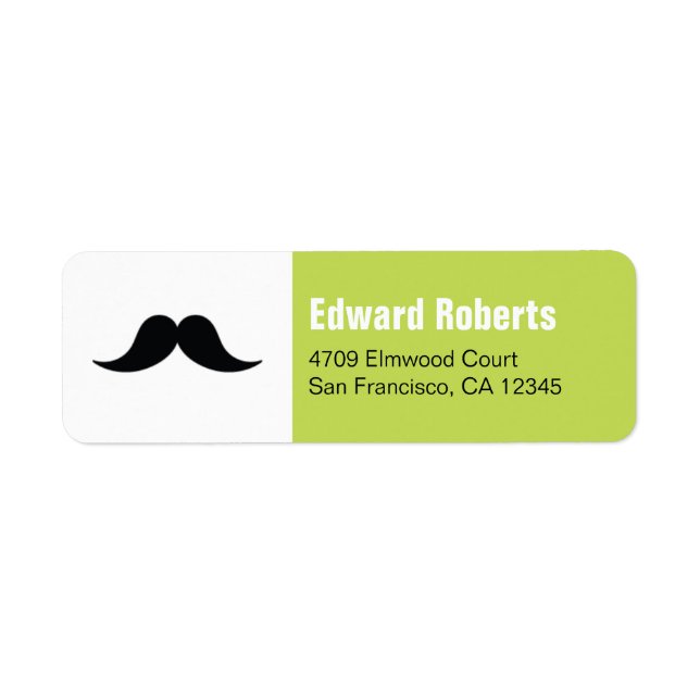 Etiquetas de endereço de bigode (Frente)
