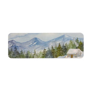 Etiquetas de endereço de cabine de neve
