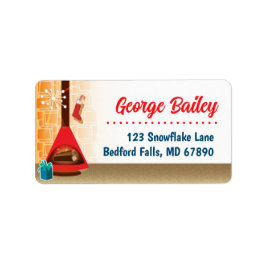 Etiquetas de Endereço de Cartão de Natal de Lareir