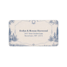 Etiquetas de Endereço de Casamento Toile de Jouy V