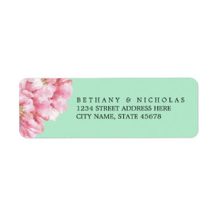 Etiquetas de Endereço de Chic Floral / Mensagem