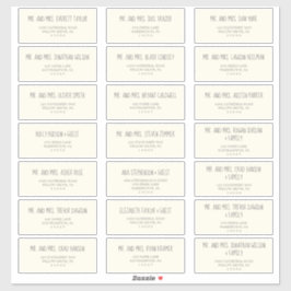 Etiquetas de Endereço de Convidado Amarelo e Cinza